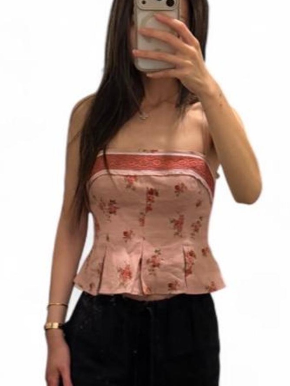Reformation Floral Peplum Top